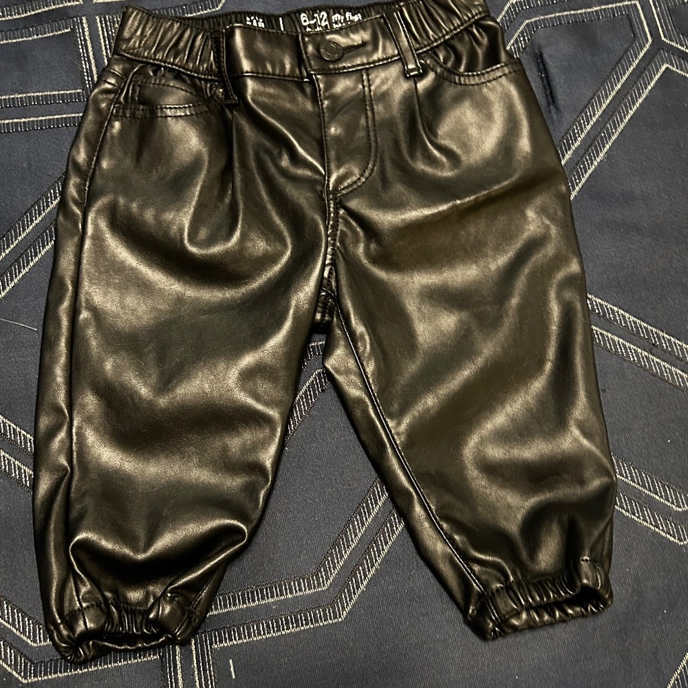 FLAX LEATHER JOGGERS